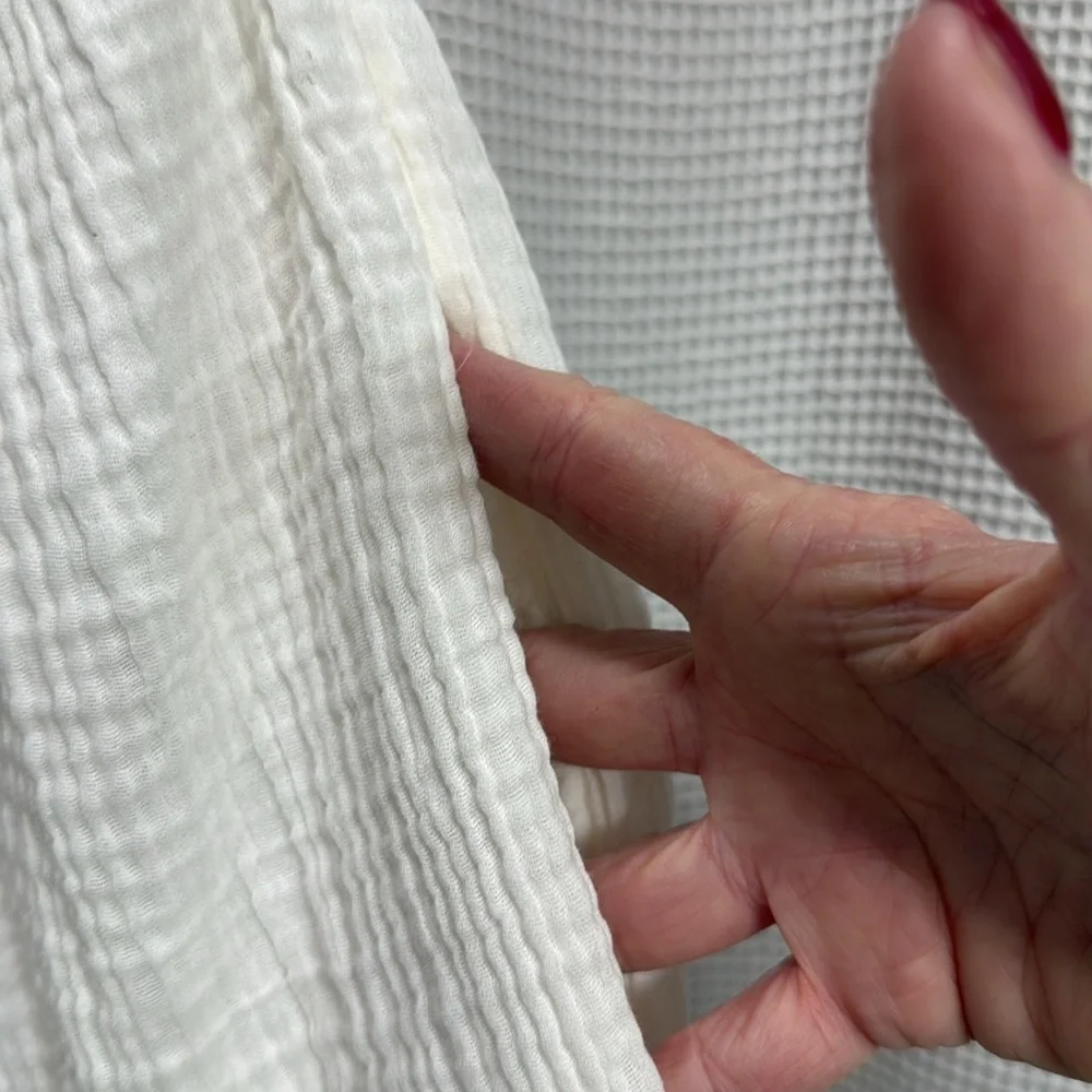 Anthropologie NEW The Malika Gauze Jumpsuit SZ S Ivory beach vacation comfy - Picture 6 of 7